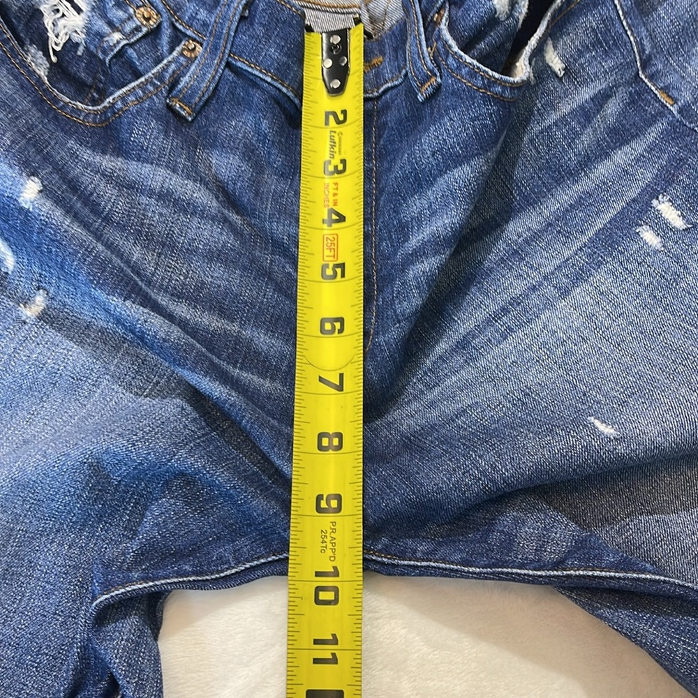 J CREW SLIM BROKEN IN BOYFRIEND SIZE 28 Women's Distressed Blue Jeans - Picture 3 of 7